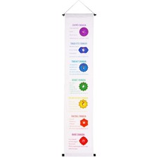 Kheops International Banner Chakras White 12 X 60 Inch Standard Functional picture