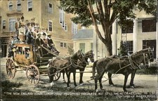 Barre MA Stage Coach W. R. Spooner, Photo. & Pub. c1910 Vintage Postcard bhn picture