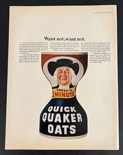 Quaker Oats 1967 Life Print Add 13x11 Quick Oats Oatmeal Breakfast picture