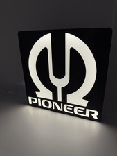 Pioneer Audio Stereo -  Light Up LED Sign With USB Plug - Black- Amp Speaker picture