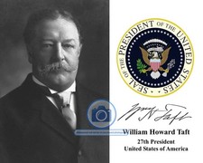 PRESIDENT WILLIAM HOWARD TAFT PRESIDENTIAL SEAL AUTOGRAPHED 8X10 PHOTOGRAPH picture