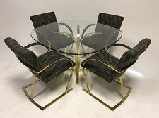 Vintage Cantilever Baughman Dining Mid Century Modern Chair Table Brass Gold Z picture