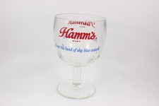 Vintage HAMM’S BEER Stemmed Glass Thumbprint Design picture