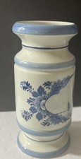 Vintage Hand Painted Delfts G K B  7” Canister Rare Shape Holland picture