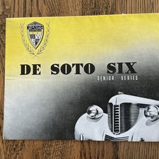 1938 DE SOTO SIX SENIOR SERIES SEDAN PREWAR AUSTRALIA BROCHURE picture