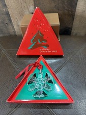 Vintage 1992 Swarovski Crystal Annual Holiday Ornament 2nd Edition Snowflake MIB picture