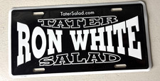 Ron Tater Salad White Embossed License Plate Unused Near Mint 2004 Comedy Act picture