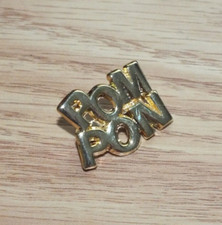Gold Tone Lettering Pom Pon Collectible Souvenir Lapel Pin picture