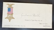 USCT Civil War 5th Massachusetts Cavalry Gus Booth Buffalo Soldier Business Card picture