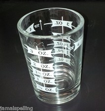4 oz. Bar & Kitchen PROFESSIONAL MEASURING GLASS Tempered Jigger Shot Multi Tool picture