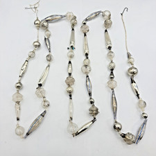 Antique Czech &  Mouth Blown Mercury Glass Christmas Garland Approx 7Ft READ picture
