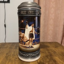1993 Budweiser Sports Legends stein featuring boxing legend Joe Louis W/ COA picture
