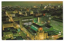 Los Angeles California c1960's Times Building, aerial night view, business area picture
