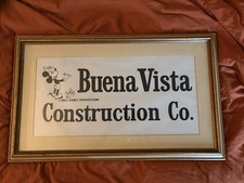 RARE 1970’s Magnet for Disney Buena Vista Construction Co. Vehicles ~ Framed picture