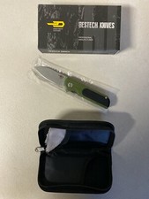 Bestech Knives Linerlock G10 Green & Black Handle Steel Folding Blade Knife G07A picture
