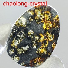 29.5CTS BRENHAM PALLASITE METEORITE RARE OLIVINE METEORITE/USA CA0621 picture