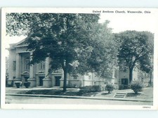 Unused W-Border CHURCH SCENE Westerville - Near Dublin & Columbus Ohio OH A6992 picture