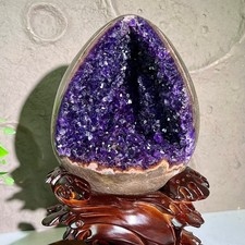10.62LB  High quality Natural Amethyst geode quartz crystal Dinosaur egg healing picture