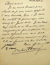 ✒ L.A.S Gabriel FAURÉ composer organist pianist to journalist Georges PIOCH picture