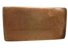 1972Governor George C Wallace Gold/Bronze Plated CIGAR/CIGARETTE BOX Wood Lined picture
