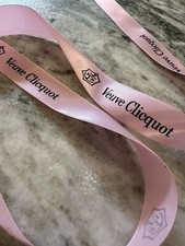 Veuve Clicquot 🥂🍾💖 Ribbon Satin Luxury Rose Champagne Pink Label By The Yard picture