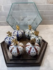 Vintage Armagnac Sempe La Couronne Mini Bottles Set Of Six In Glass Display picture