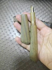 Verawood（Wood that ages to green）Dorsal-Fin Fountain Pen,Bock 6 Nib F or M picture