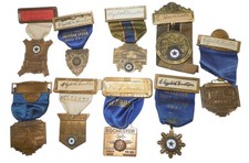 Original 1920s-40s American Legion Veterans Convention Medals To Woman DR22 picture