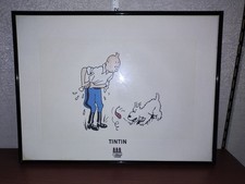ADVENTURES of TINTIN L'orielle CASSEE Broken EAR by HERGE Lithograph ART Frame picture