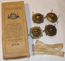 VINTAGE EAGLE KEROSENE OIL BURNERS CARDBOARD BOX WITH 4 BURNERS & WICKS SIZE #2 picture