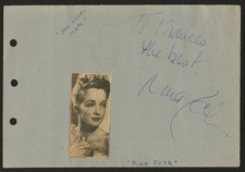 Nina Foch d2008 signed autograph 5.5x8 Album Page Actress Drama Instructor picture