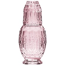 Vintage Bedside Water Carafe with Tumbler - Elegant Pitcher & Glass Set, Pink picture
