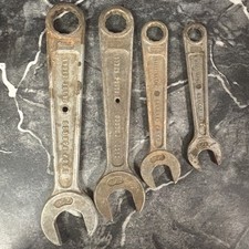 Vintage Indestro Chicago 4 Pc Open Box Wrench Set Alloy Steel Drop Forged USA picture