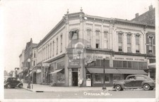 Street View Owosso MI Michigan #2 RPPC Photo Postcard COPY picture