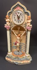 VTG Suanti Galleries Crucifixion Clock Statue Jesus on Cross Figurine Matthew picture