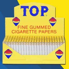 AUTHENTIC TOP FINE GUMMED CIGARETTE ROLLING PAPERS  24 BOOKS / 100 LEAVES PER picture