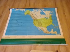 Vintage Pull Down School House Map picture