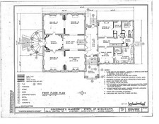 Photo:Jackson Mississippi Governors Mansion 1900s First Floor Plan HABS picture