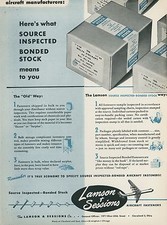 1951 Lamson & Sessions Aviation Fasteners Ad Convair B-36 Bomber Bonded Stock picture
