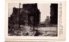 1906 San Francisco Earthquake Postcard - Streetview after event and fire picture