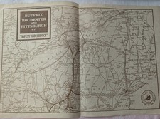 ***VINTAGE BUFFALO, ROCHESTER & PITTSBURGH RAILWAY SYSTEM MAP*** picture