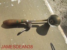Ant Gilchrist's No. 33  Ice Cream Dipper Cone Shaped Scoop Brass Wood Handle picture