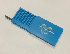 Inhalation Station Blue 7 Slot Snuff Storage Box Built In Slim Metal Straw NEW picture