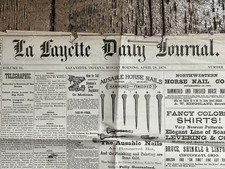 1878 - Vintage U.S. Newspaper - 
