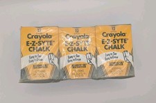 Crayola E-Z-Style Chalk 4 Packages (Total 48 Sticks ) Soft Yellow Color New USA picture