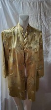 Vintage Peony Brand Shanghai Chinese Floral Brocade Midi Jacket Women's Sz 36 picture