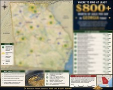 m22 Current Map Where to Make $800 in Gold Daily Panning in Georgia $$ picture