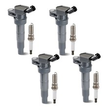 Set of 4 Ignition Coil Pack and Spark Plug Compatible with Hyundai Santa Fe 2... picture