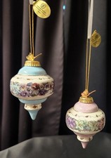 Vtg Lena Liu's Floral Inspiration Heirloom Porcelain Ornaments/Bradford Exchange picture