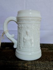 Vintage Westmoreland Greentown White Milk Glass Stein Mug Serenade Pattern picture